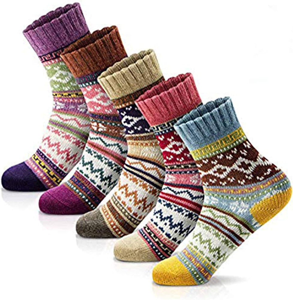 Womens Socks Winter - Christmas Gifts for Women - Thick Wool Soft Warm Fuzzy Coz