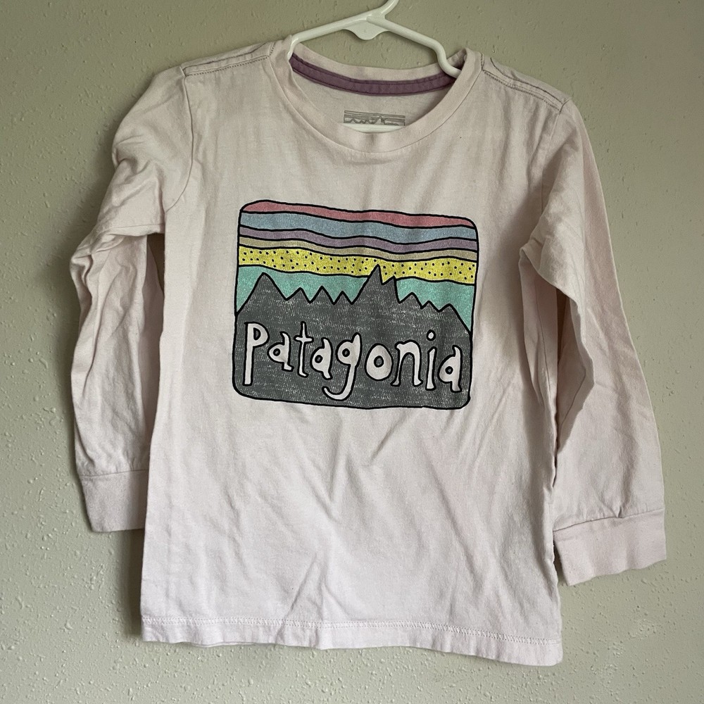 PATAGONIA Baby Regenerative Organic Cotton Long Sleeve  T-Shirt Pink Size 4T