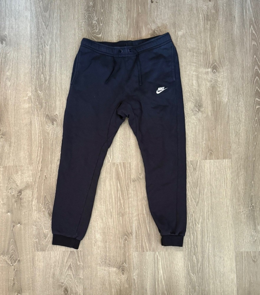 Nike Sweatpants Mens Small Navy Blue Sportswear Club Fleece Jogger Pants