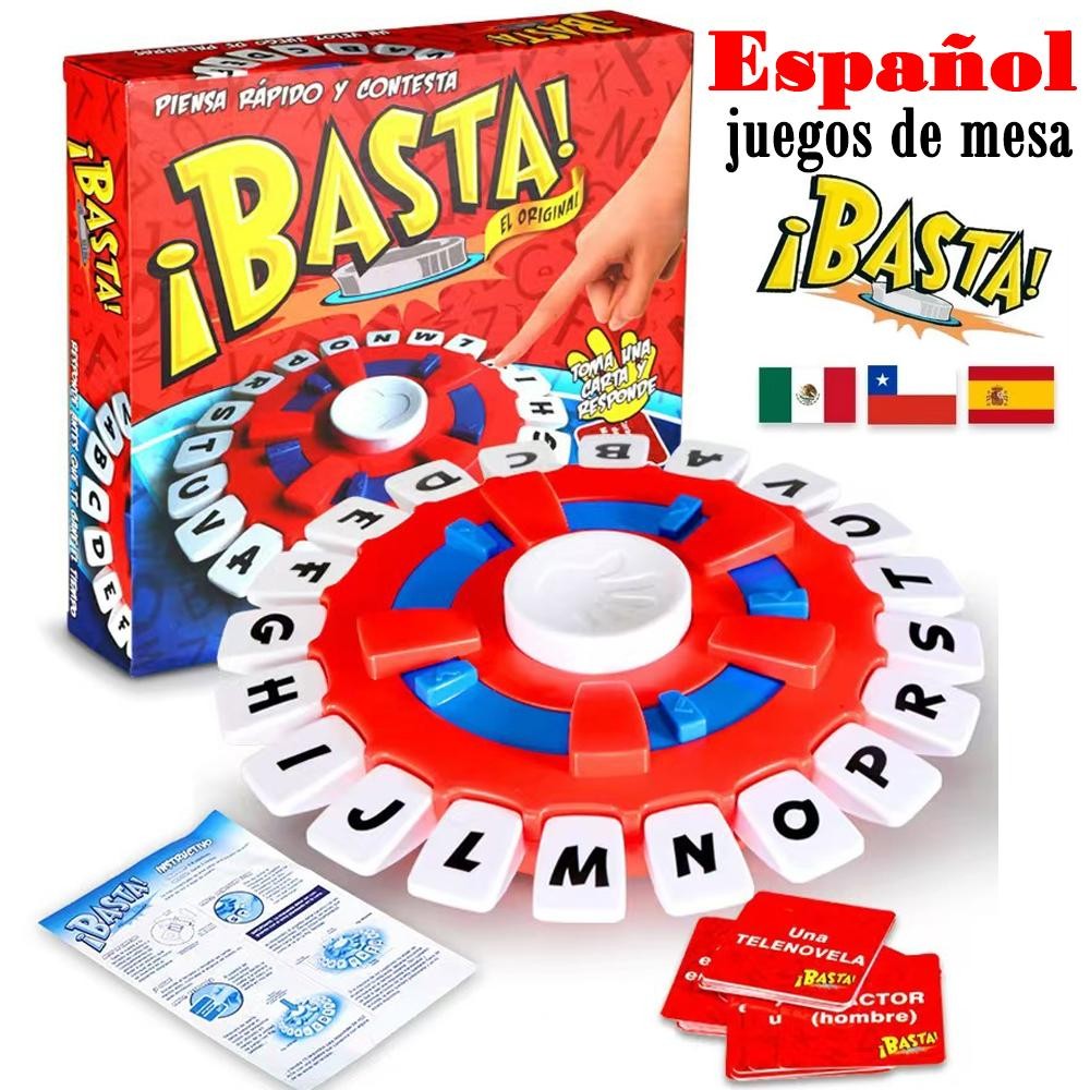 Spanish Basta Game Fast-paced Family Gathering Letter Toys for Adults Children L