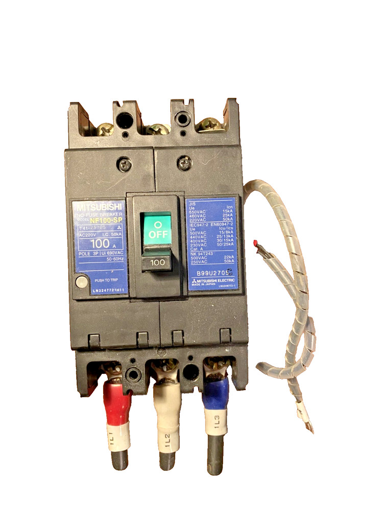 Mitsubishi NF100-SP No-Fuse Breaker 15A 3P 690V NF100SP