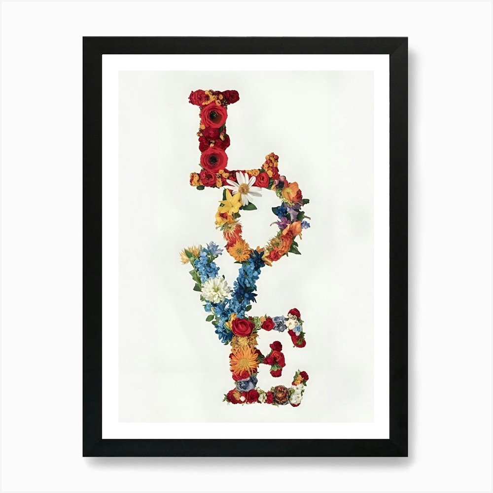 Love - by flowers Art Print Framed Wall Art Poster Canvas Print Picture