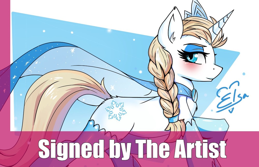 Elsa (MLP) (Frozen) 11x17, Furry art print, artist signed
