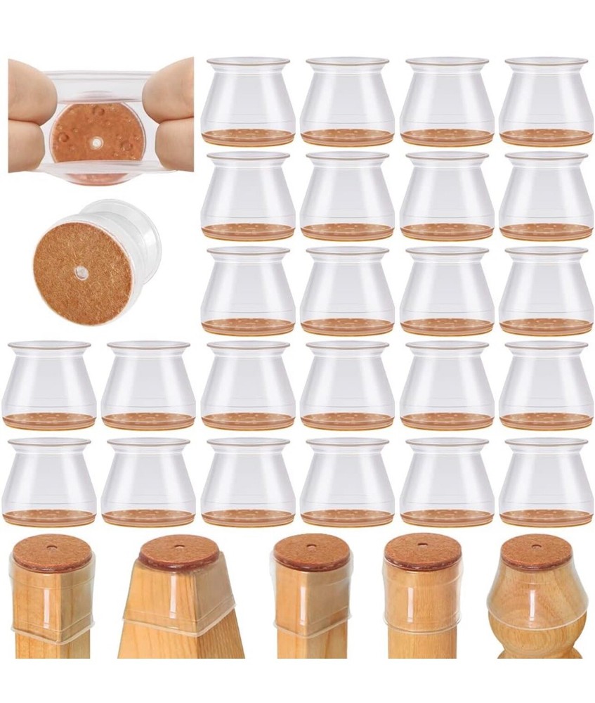 20 Pcs Chair Leg Floor Protectors for Hardwood Floors Silicone Covers to Protect