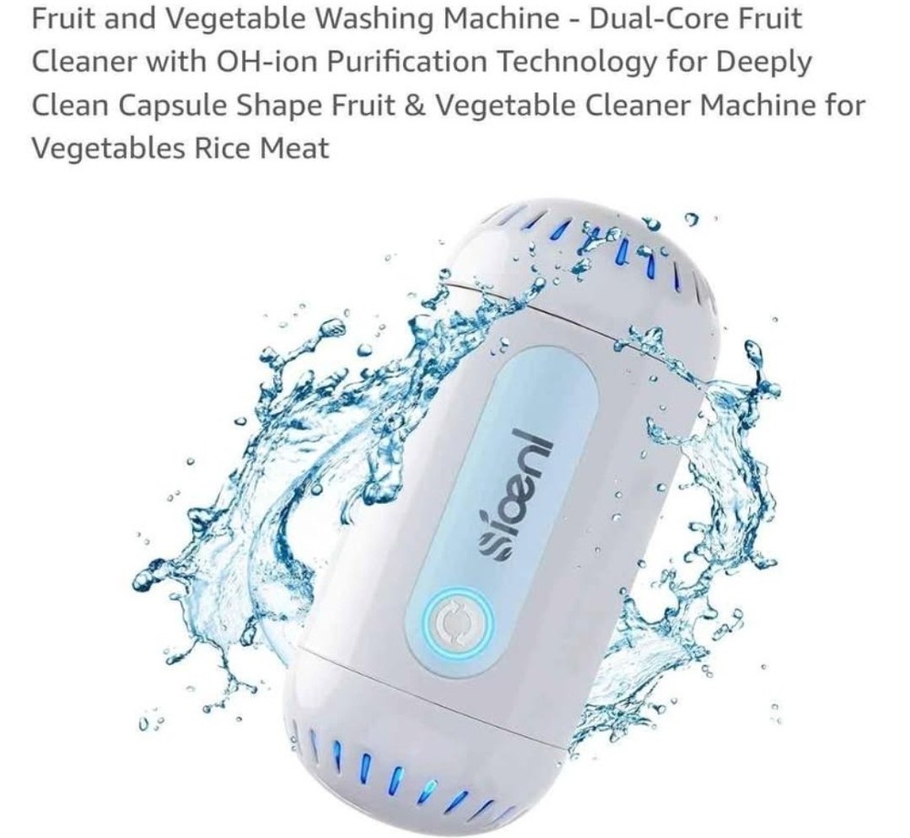 Dual-Core Fruit Veggie Washer with OH-ion Purification Technology