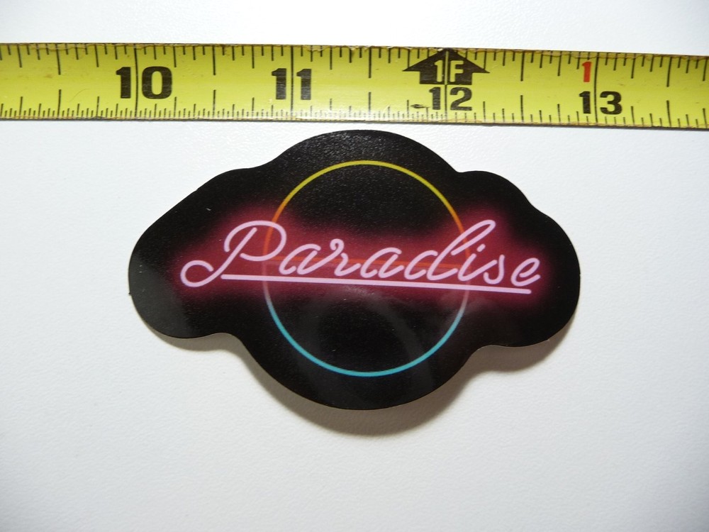 Neon Paradise Circle Decal Sticker for Laptop Fun Cute Decor