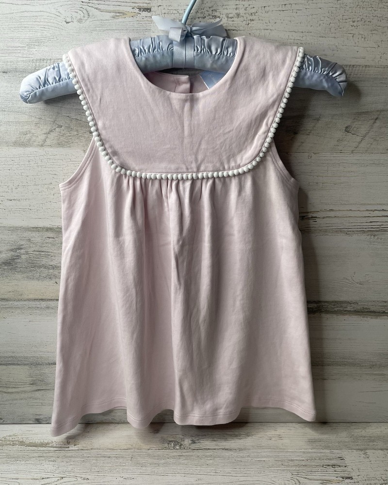 Bella Bliss Pink Soft Cotton Sleeveless Tank Top White Dots Girl’s Size: 10 EUC!