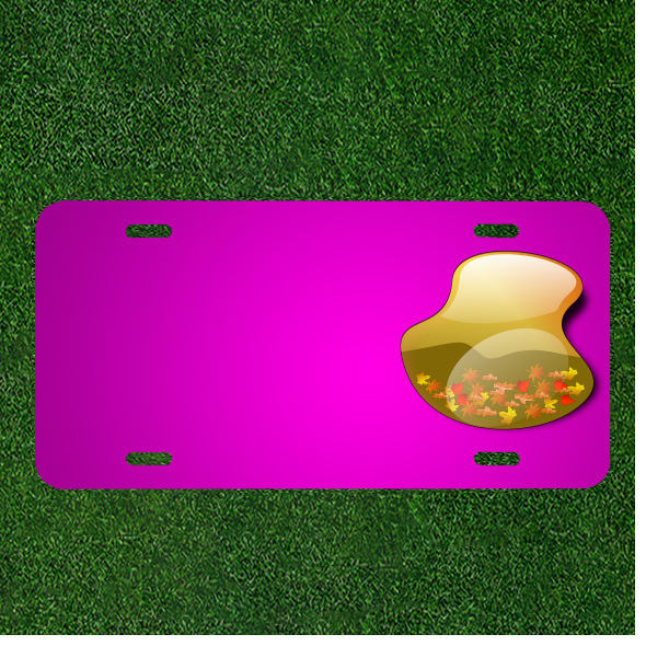 Create a Custom Personalized Car License Plate with Names on Autumn Fall Leaves Design