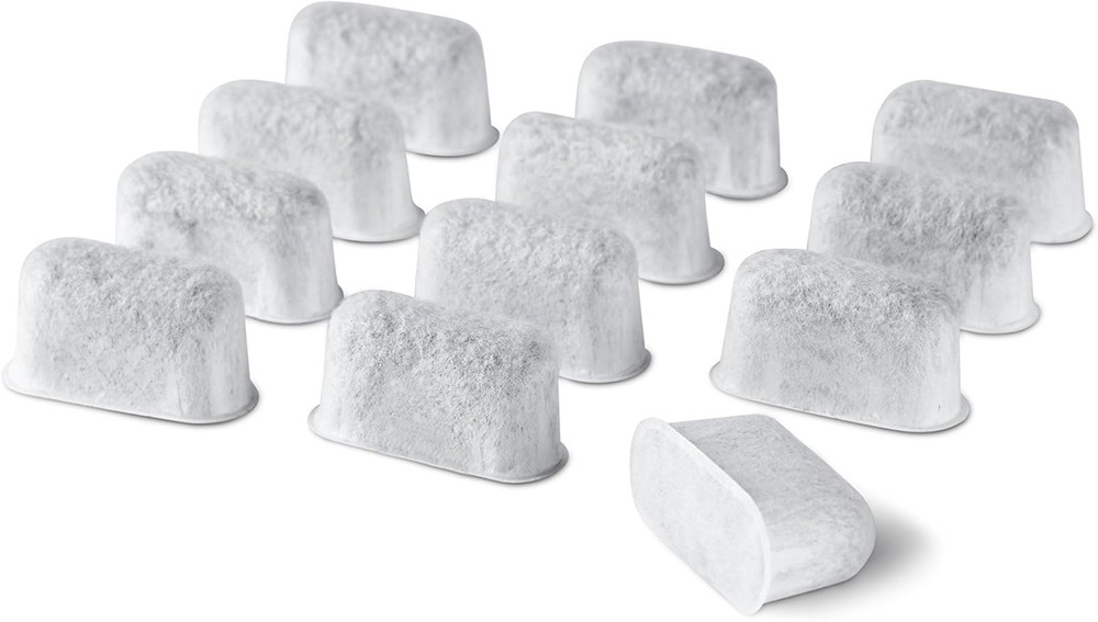 12-Pack Replacement Charcoal Water Filters for 12 Count (Pack of 1), White