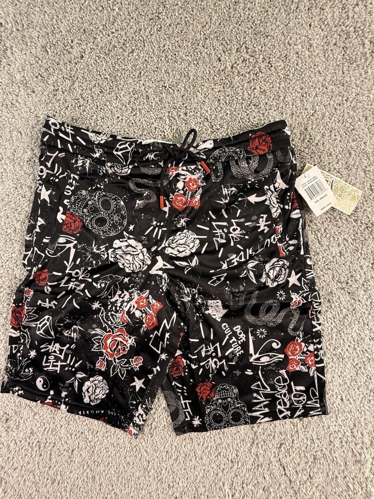 NWT Men’s Fresh Prints Of Bel-Air Shorts Urban Wear Graphic Print Medium