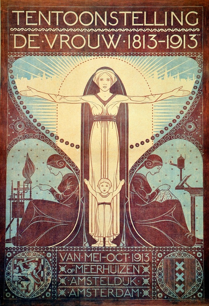 Tentoonstelling de Vrouw Decorative Poster. Home Graphic Art Design 3983