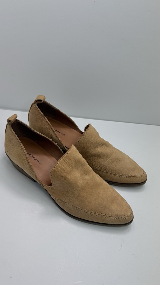Lucky Brand Mahzan Loafer Shoes Women's 9.5 Brown Leather Comfort Slip On Bootie