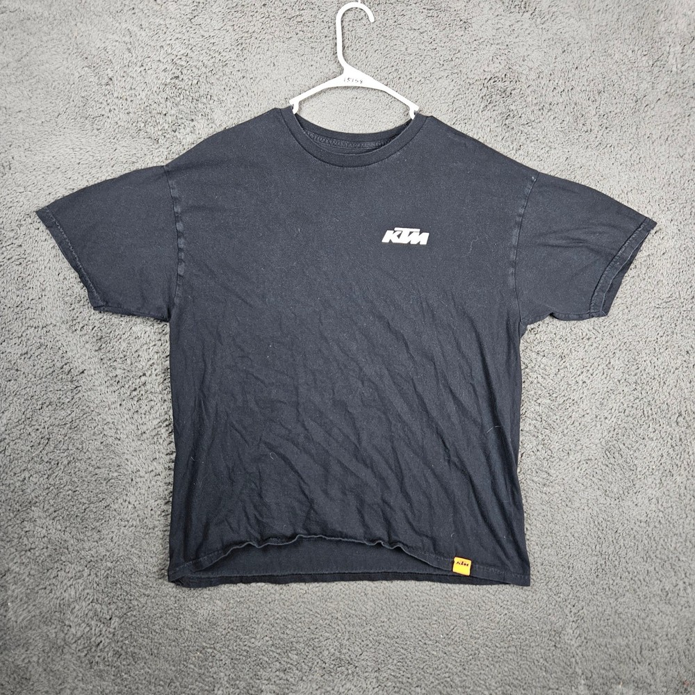 KTM Ready to Race T Shirt Mens XL Black Cotton Short Sleeve Casual