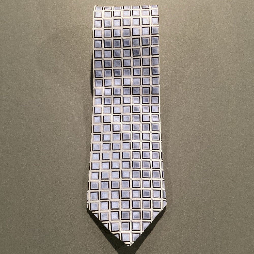 Bruno Piattelli Roma Extra Long Neck Tie 100% Silk Geometric