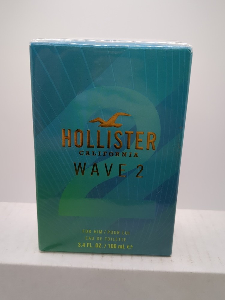 Hollister Wave 2 Men’s Eau de Toilette  3.4 Fl Oz NEW & SEALED