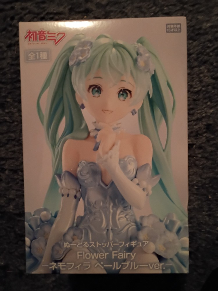 FuRyu Hatsune Miku Flower Fairy Nemophila Pale Blue PVC Figure Anime Collectible