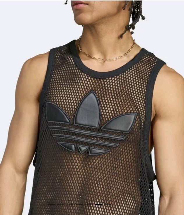 Sold Out !  adidas x Jeremy Scott 90s House Music Mesh Tank Top Tee M Medium Nwt