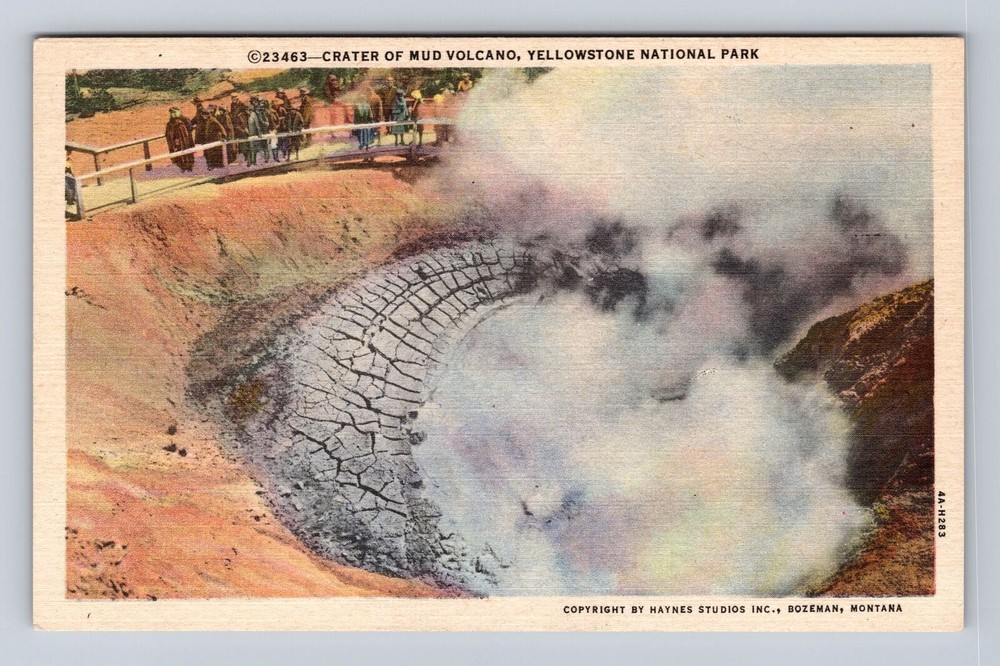 Yellowstone National Park, Crater of Mud Volcano, Series #23463 Vintage Postcard