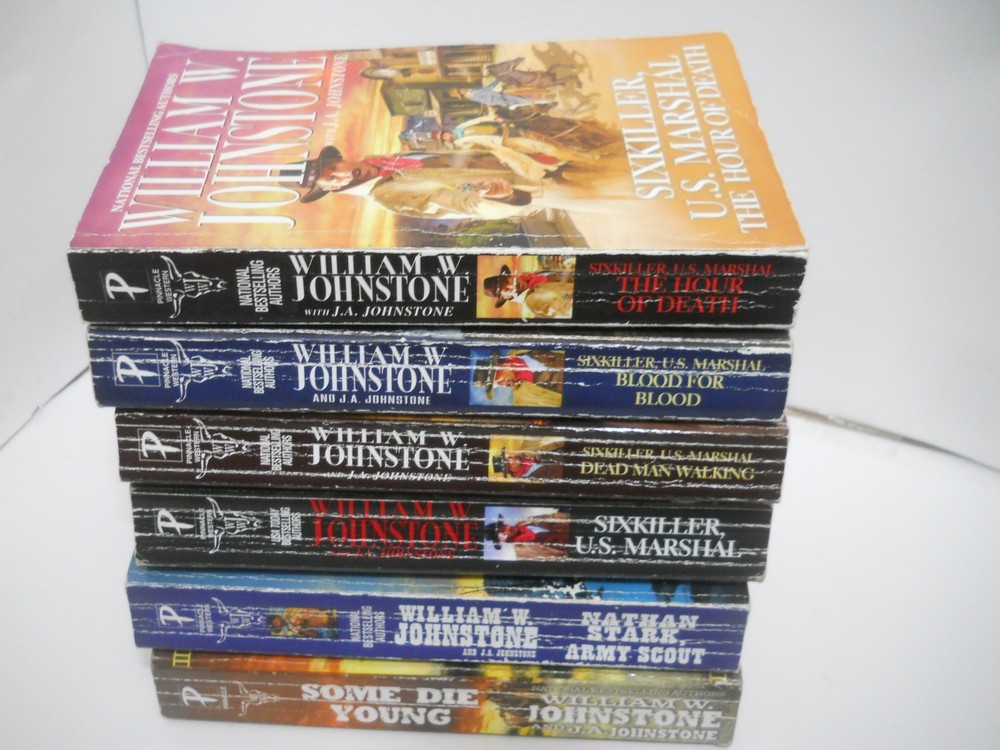 Lot of 6 paperbacks by W.W. Johnstone ~ normal wear, G/VG ~ Fast Shipping