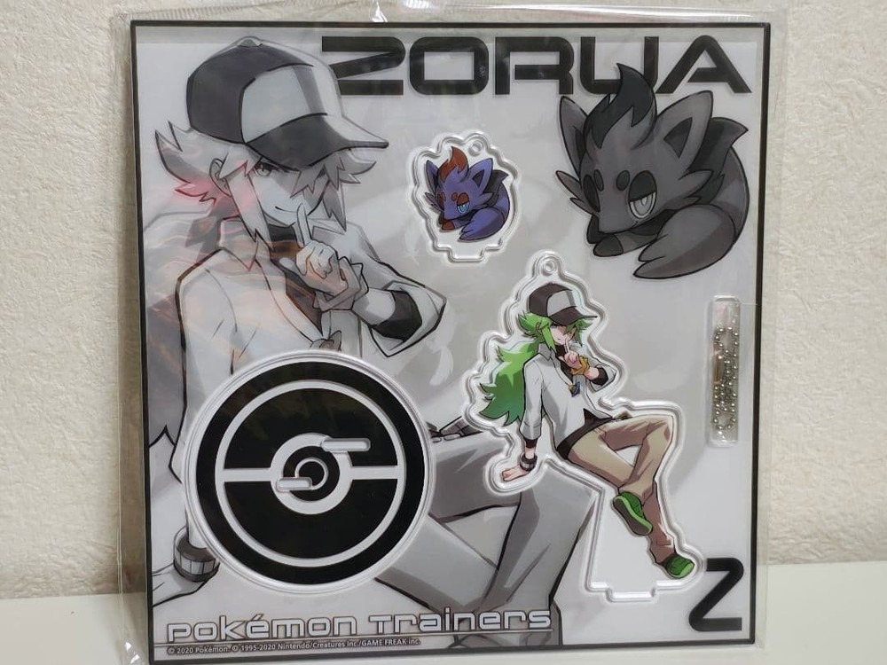 Pokemon Center Limited N & Zorua Acrylic Stand Keychain Pokemon Trainers
