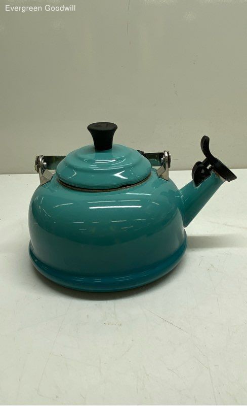 Le Creuset 1.7qt Turquoise Enamel Tea Kettle