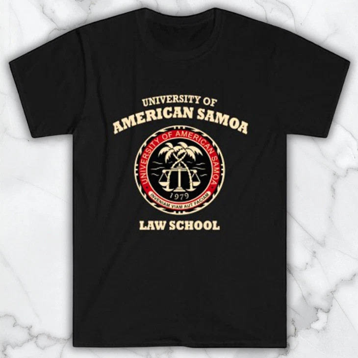 University Of American Samoa Law School Men's Black Graphic T Shirt Freeships