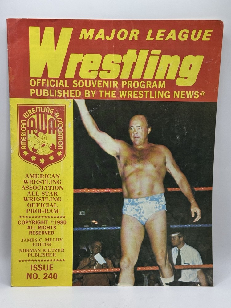 1980 AWA Major League Wrestling Program #240 Verne Gagne
