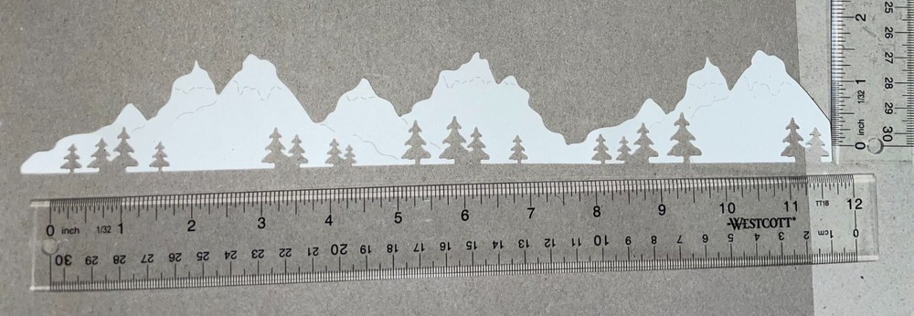 5-Pack Mountain Die-Cut Embellishments for Scrapbooking