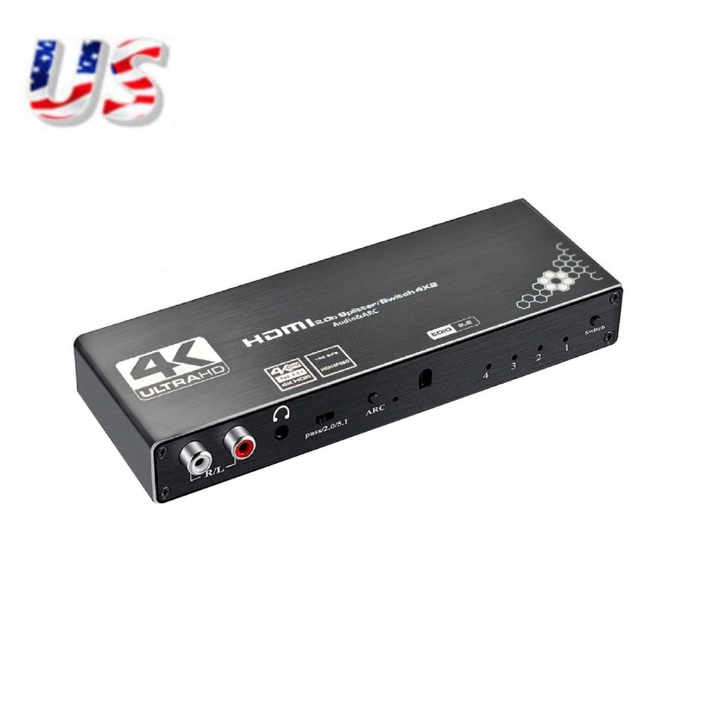 4K HDMI Switch 4-in-2-Out with ARC 60Hz Support