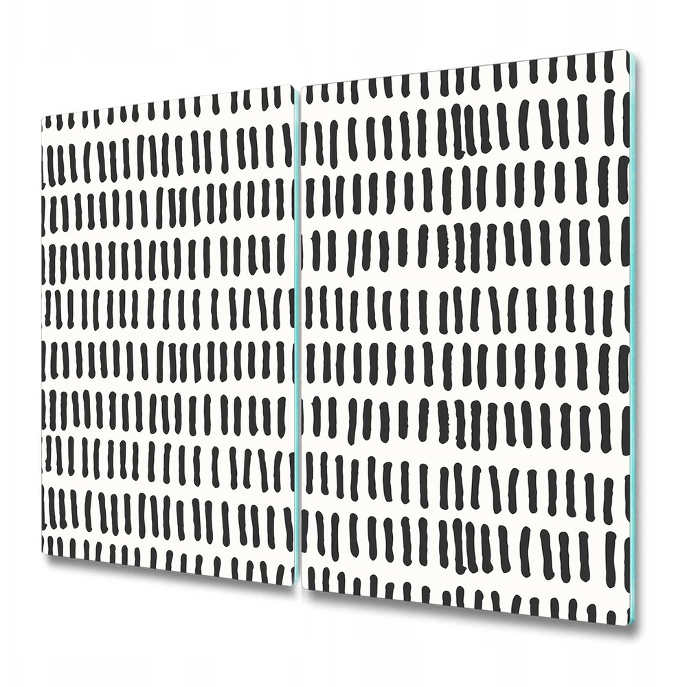 Serving Chopping Board Glass Cover Abstract lines grey and white 2x30x52
