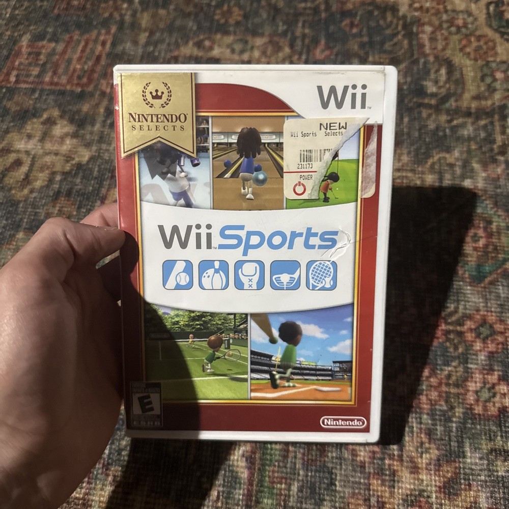 Wii Sports Nintendo Selects Edition Game & Hard Case Manual Inserts CIB Tested