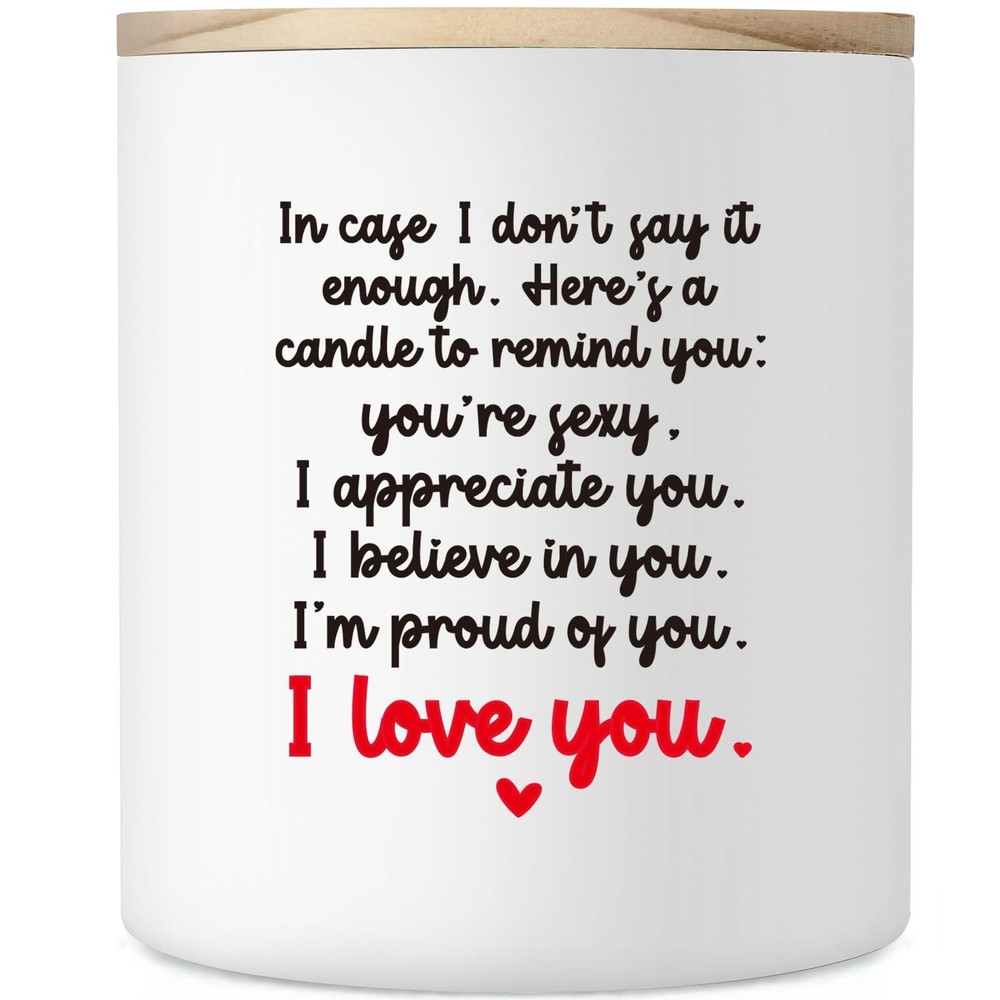 Valentines Day Gift Candles, Wife Romantic Valentine Present For Her I Love You