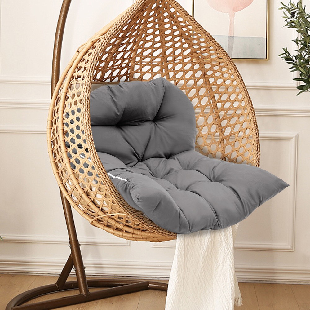 Garden Hanging Swing Chair Bench Hammock Seat Replacement Cushion Pad Dark Grey