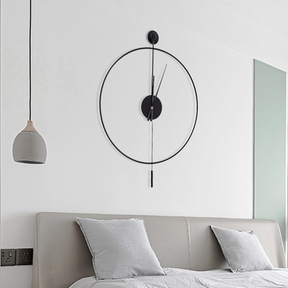 Minimalist Wall Clock Round Home Clock Silent Large Modern Art Decor Home 23.6''