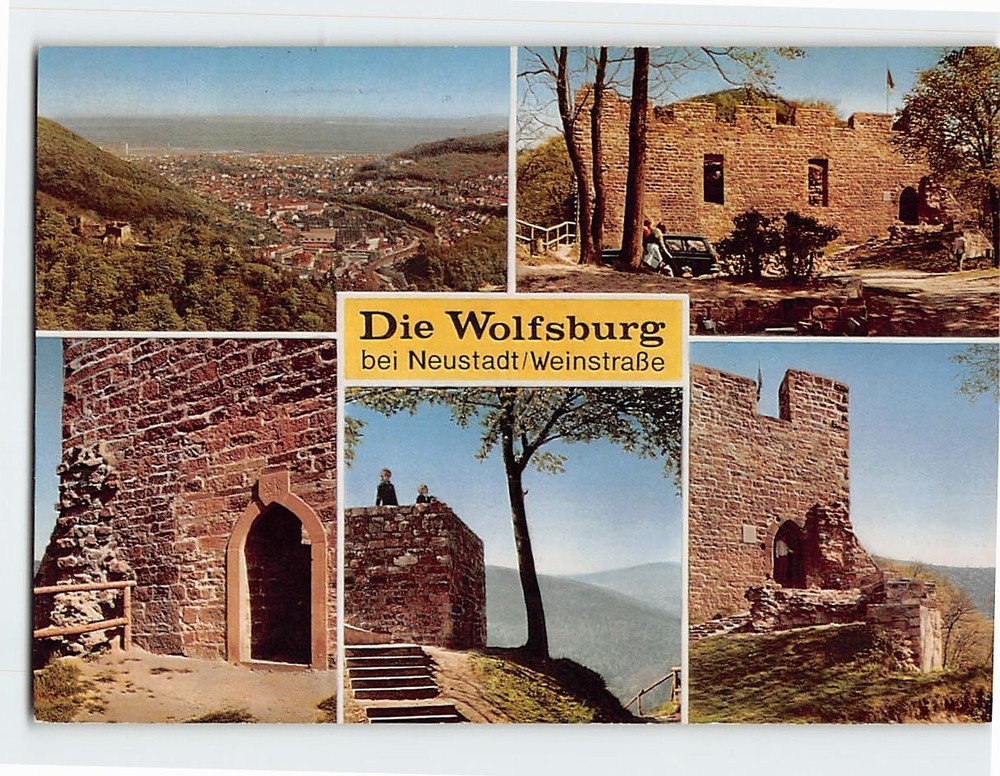 Postcard Die Wolfsburg bei Neustadt Germany