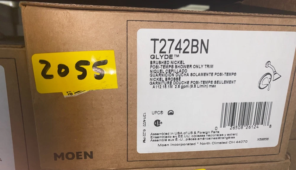 Moen T2742BN Glyde Posi-temp Shower Only Trim Brushed Nickel