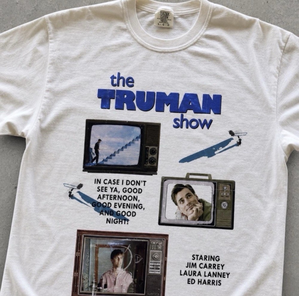 The Truman Show 1998 Movie Jim Carrey Promo Shirt Size L