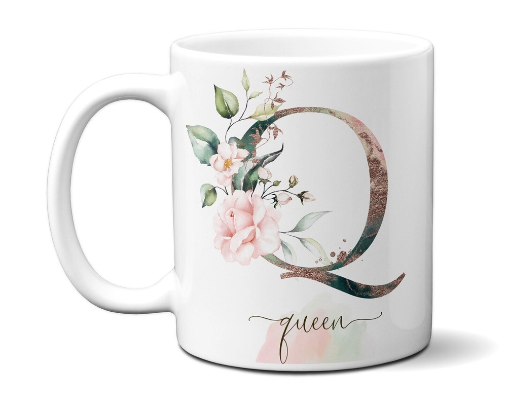 Personalized Monogram Mug Custom Letter Initial Coffee Cup