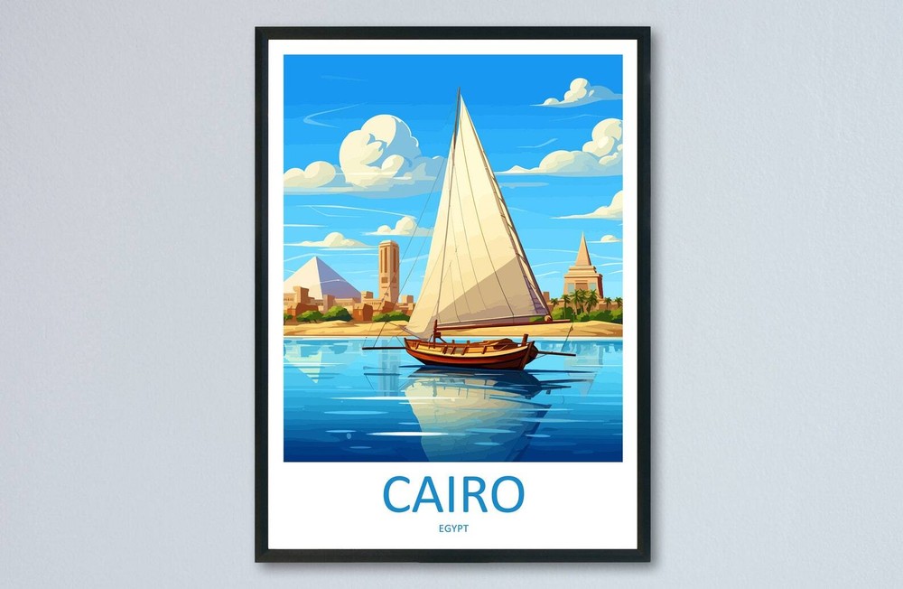 Cairo Travel Print Wall Art Cairo Egypt Wall Hanging Home Decoration Cairo Gift