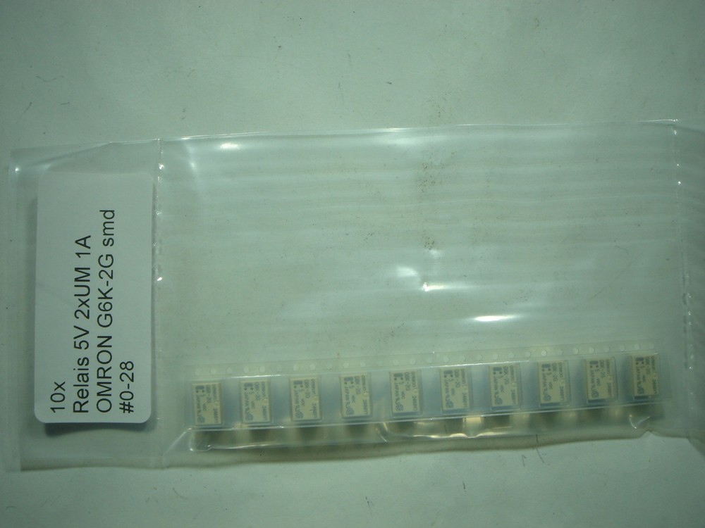 10x Relay 5V 2xUM 1A OMRON G6K-2G smd #0-28#029b