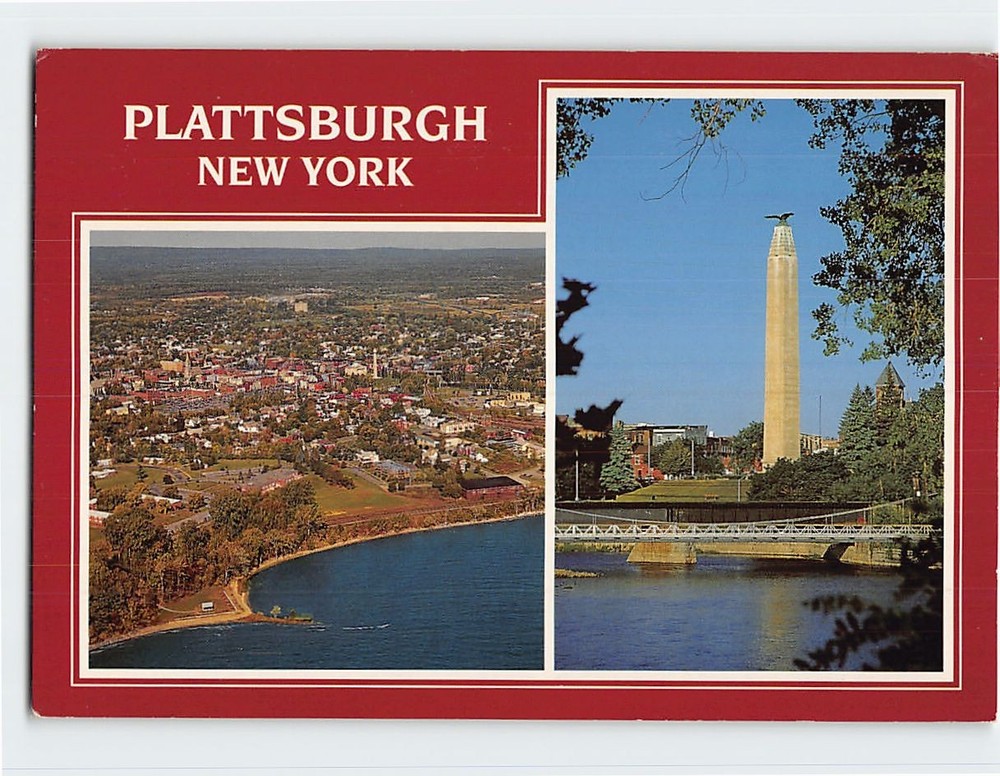 Postcard Scenes and View in Plattsburgh New York USA