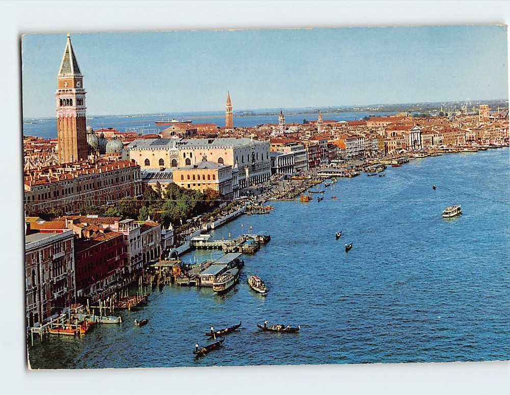 Postcard Panoramic view of Venice Italy