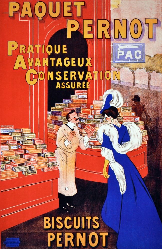 Paquet Pernot Biscuits Ad Decorative Poster. Home Graphic Art Design. 3868