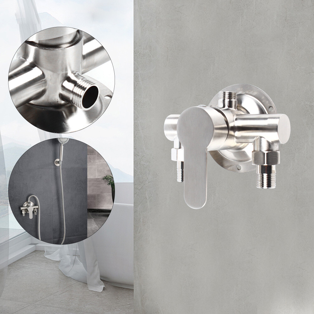 Stainless Steel Wall Mount Shower Faucet Control Valve with 1/2 Inch Water Tap
