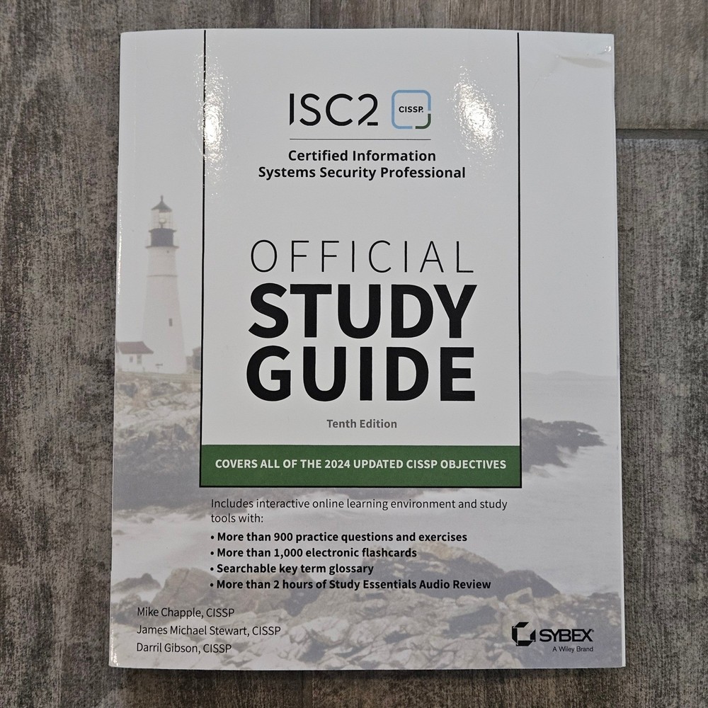 Sybex CISSP Official Study Guide 10th Edition 2024 White Good 2024 Objectives