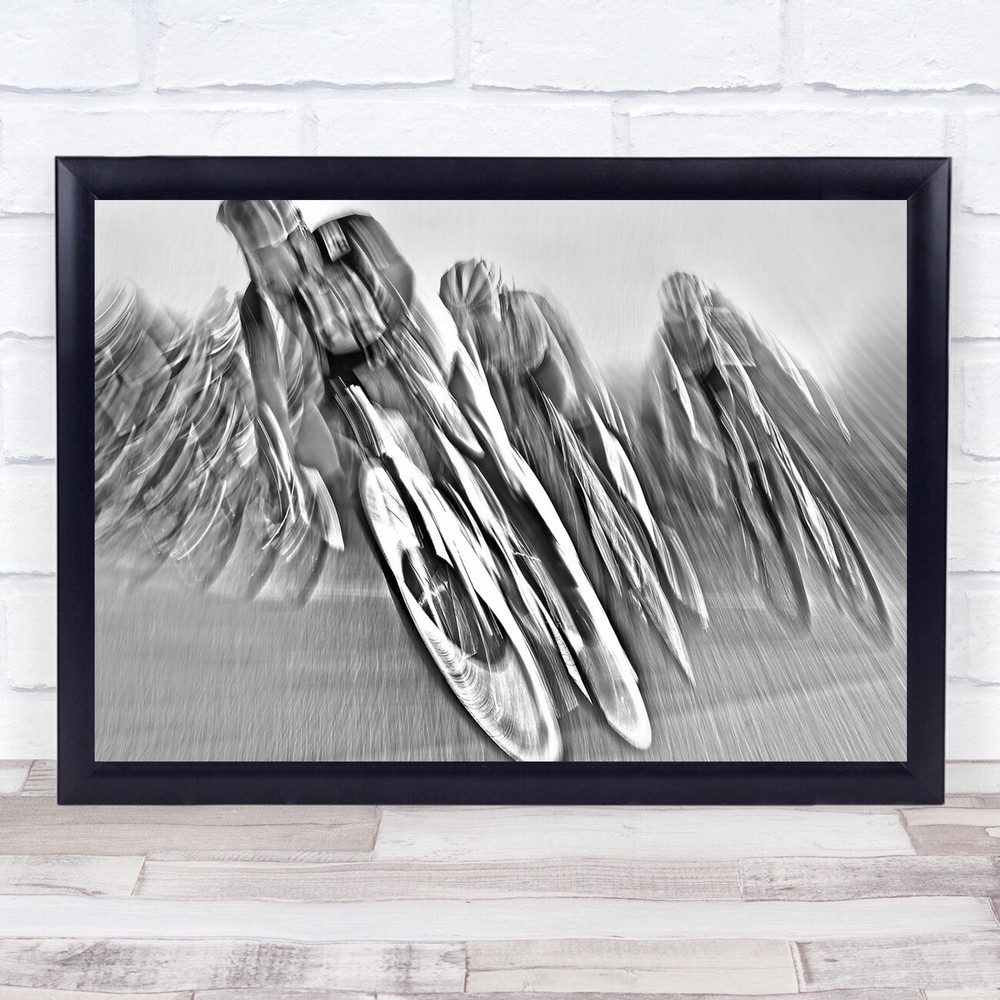 Wheels bike race blurry sports action Wall Art Print