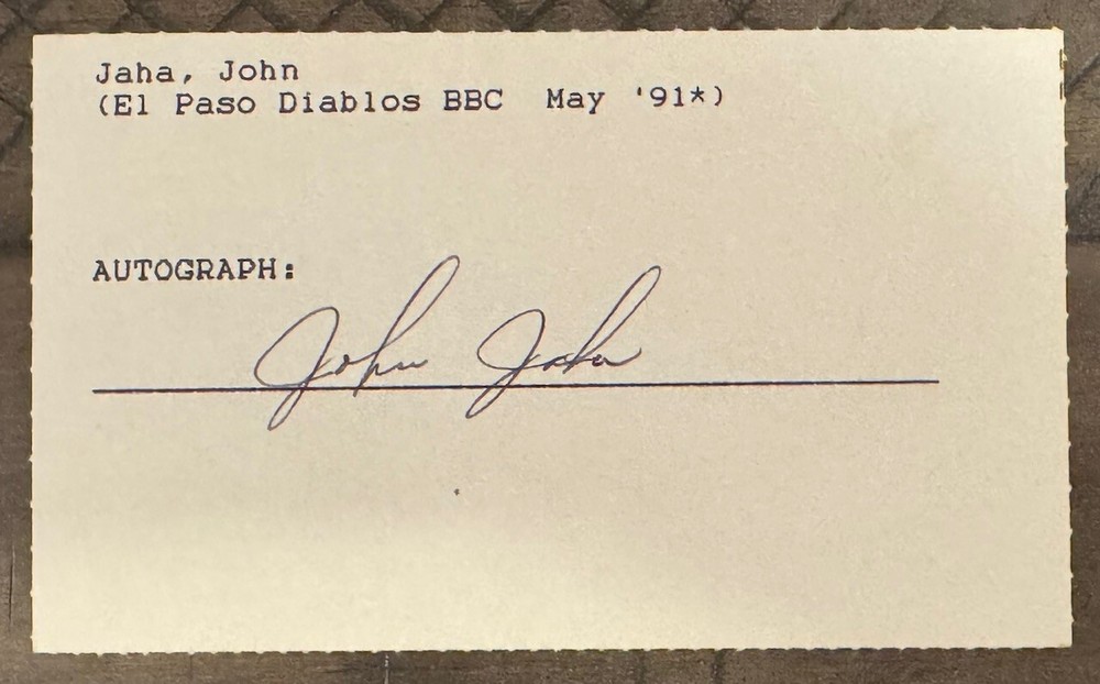 John Jaha Signed 3