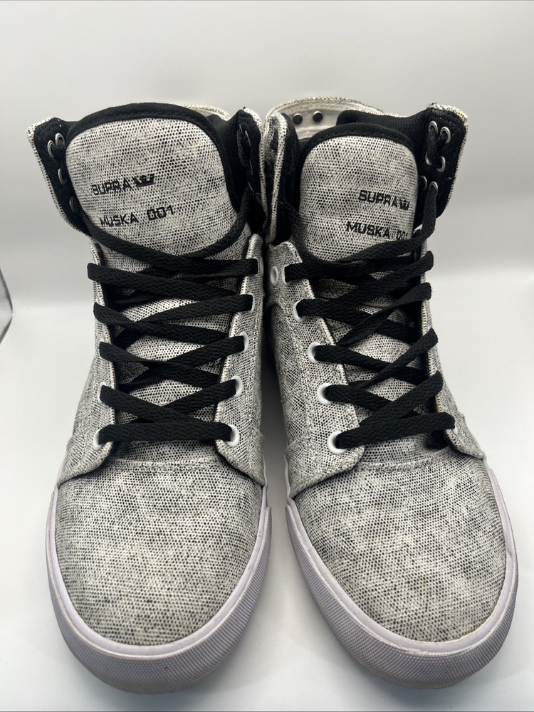 Supra Muska 001 Skytop Mens High Top Skate Sneakers Shoes Grey Blue Size 7