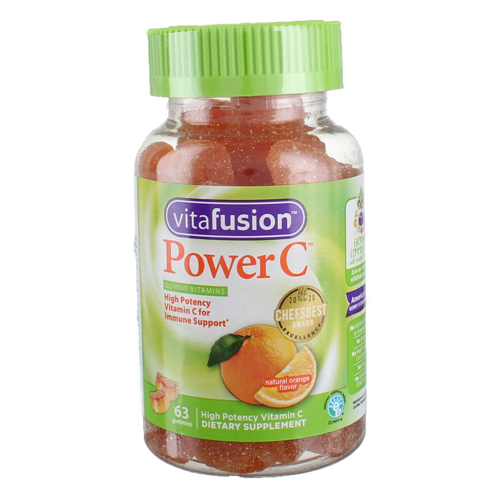 2 Pack Vitafusion Power C Gummy Vitamins - Orange Flavor, 63 Count  