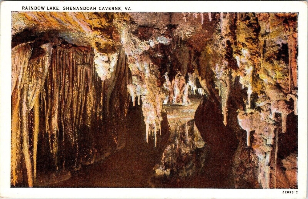 Rainbow Lake Shenandoah Caverns VA Virginia WB Postcard UNP VTG Marken Bielfeld